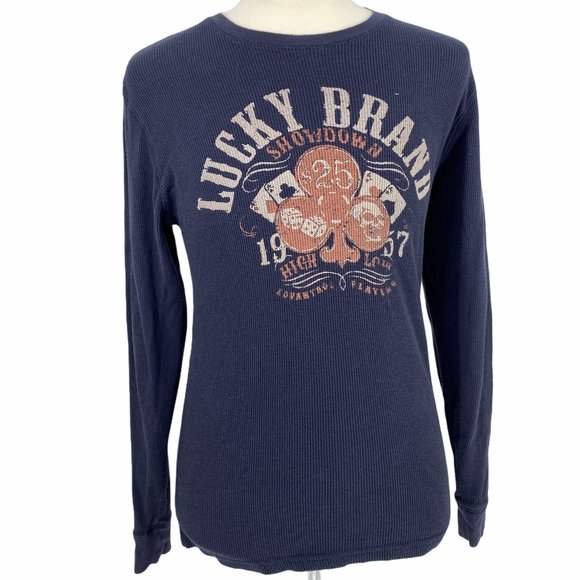 Lucky Brand Other - Lucky Brand Men's Navy Blue In Thermal Long Sleeve